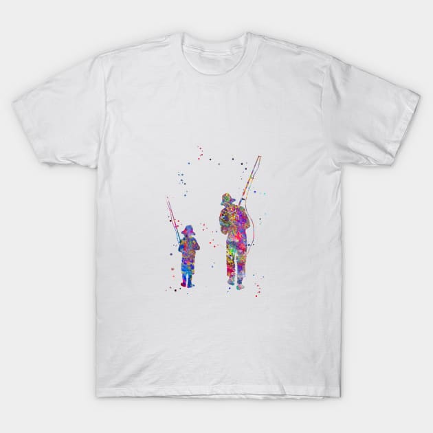 Daddy's little fishing buddy T-Shirt by RosaliArt